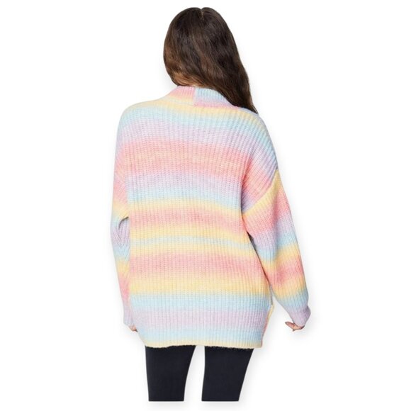 BLANKNYC I Hope So Multicolored Rainbow Pastel Dreamy Romantic Cardigan XL EUC - Picture 6 of 15